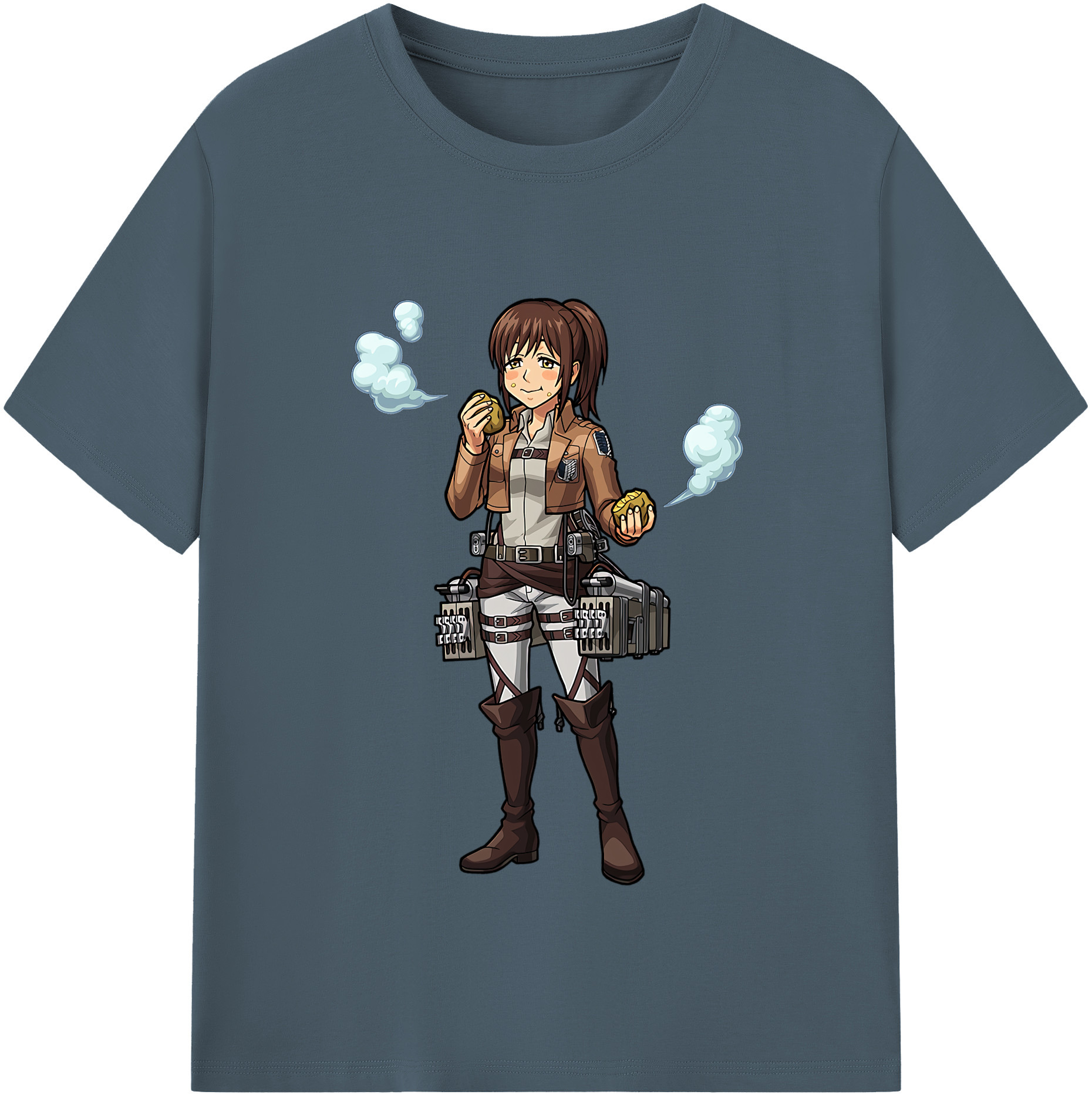 （画像用） 進撃の巨人 サシャ·ブラウス Attack on Titan Sasha Blaus 綿100％半袖Tシャツ（フロントプリント）